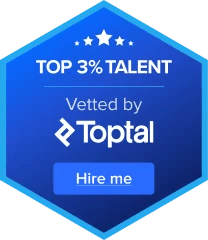 Vetted by Toptal Badge